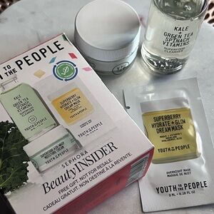 Skincare Set with Green and Yellow Products